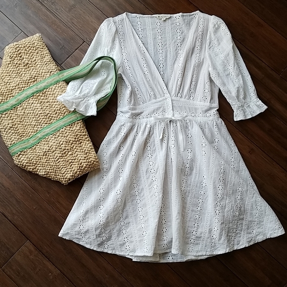 For Love And Lemons White Eyelet Dress Medium - Picture 6 of 12